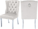 Suri Cream Velvet Dining Chair - Town Of Bargains Furniture - NY