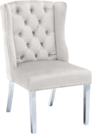 Suri Cream Velvet Dining Chair - Town Of Bargains Furniture - NY