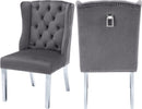 Suri Grey Velvet Dining Chair - Town Of Bargains Furniture - NY