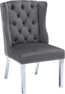 Suri Grey Velvet Dining Chair - Town Of Bargains Furniture - NY