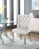 Suri Cream Velvet Dining Chair - Town Of Bargains Furniture - NY