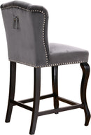 Suri Grey Velvet Stool - Town Of Bargains Furniture - NY