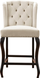 Suri Cream Velvet Stool - Town Of Bargains Furniture - NY