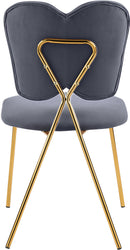 Angel Grey Velvet Dining Chair - Town Of Bargains Furniture - NY