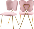 Angel Pink Velvet Dining Chair - Town Of Bargains Furniture - NY