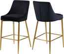 Karina Black Velvet Stool