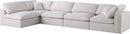 Plush Cream Velvet Standard Cloud Modular Sectional - Town Of Bargains Furniture - NY