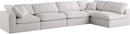 Plush Cream Velvet Standard Cloud Modular Sectional - Town Of Bargains Furniture - NY