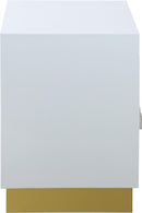 Cosmopolitan White Lacquer Side Table - Town Of Bargains Furniture - NY