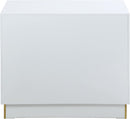 Cosmopolitan White Lacquer Side Table - Town Of Bargains Furniture - NY