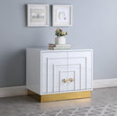 Cosmopolitan White Lacquer Side Table - Town Of Bargains Furniture - NY