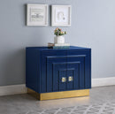 Cosmopolitan Navy Lacquer Side Table - Town Of Bargains Furniture - NY