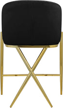 Xavier Black Velvet Counter Stool - Town Of Bargains Furniture - NY