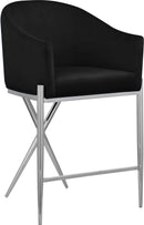 Xavier Black Velvet Counter Stool - Town Of Bargains Furniture - NY