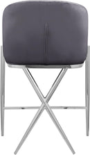 Xavier Grey Velvet Counter Stool - Town Of Bargains Furniture - NY