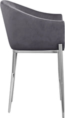 Xavier Grey Velvet Counter Stool - Town Of Bargains Furniture - NY