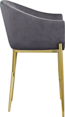 Xavier Grey Velvet Counter Stool - Town Of Bargains Furniture - NY
