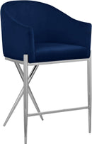 Xavier Navy Velvet Counter Stool - Town Of Bargains Furniture - NY