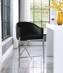 Xavier Black Velvet Counter Stool - Town Of Bargains Furniture - NY
