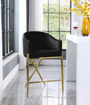Xavier Black Velvet Counter Stool - Town Of Bargains Furniture - NY