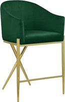 Xavier Green Velvet Counter Stool - Town Of Bargains Furniture - NY
