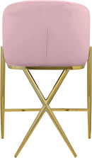 Xavier Pink Velvet Counter Stool - Town Of Bargains Furniture - NY