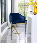 Xavier Navy Velvet Counter Stool - Town Of Bargains Furniture - NY