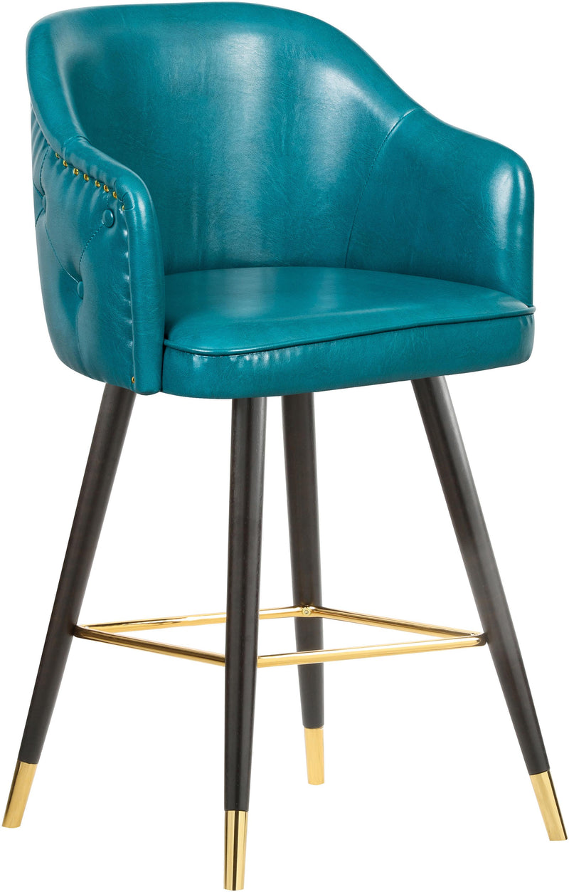 Barbosa Blue Faux Leather Counter/Bar Stool