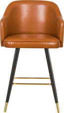 Barbosa Cognac Faux Leather Counter/Bar Stool