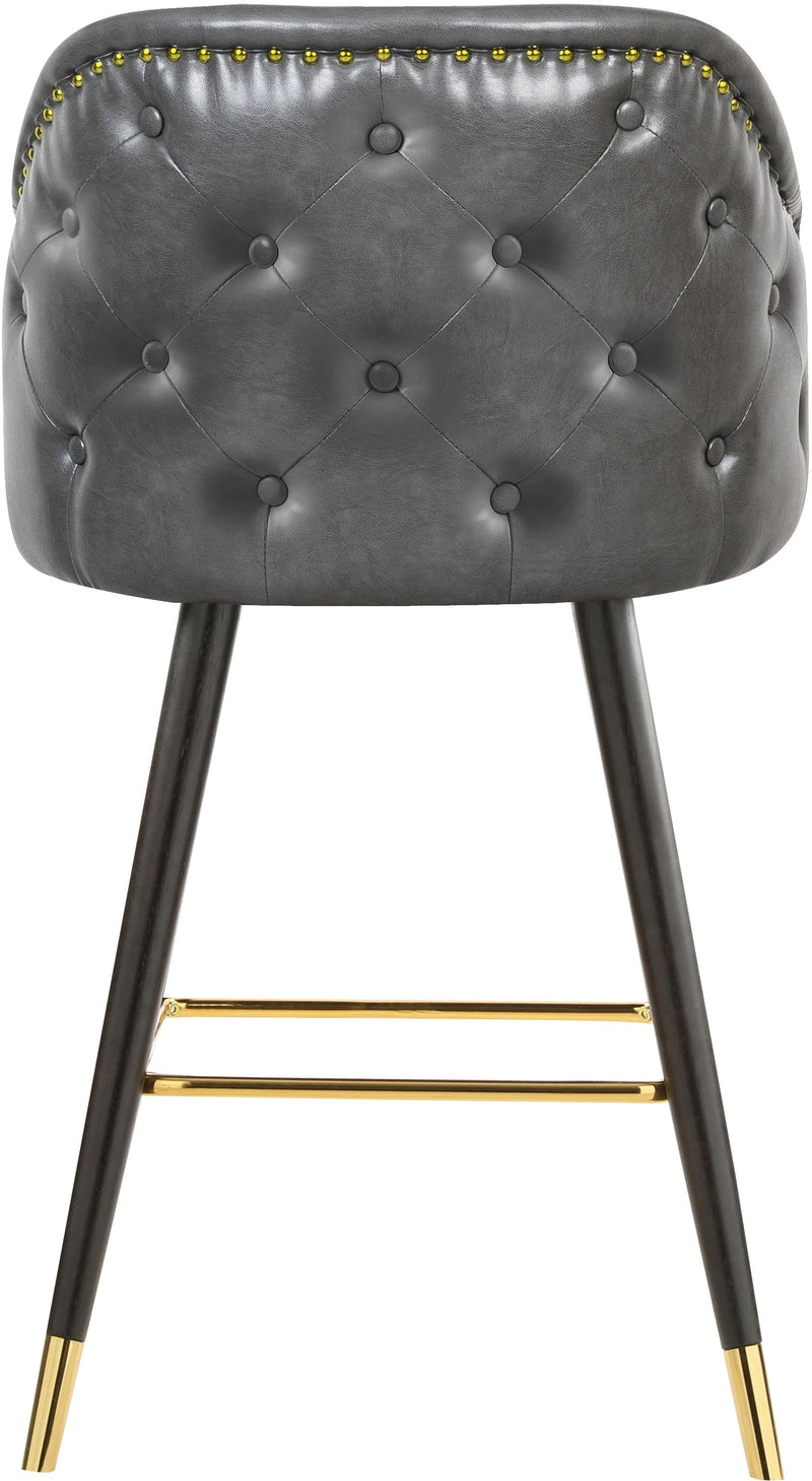 Barbosa Grey Faux Leather Counter/Bar Stool