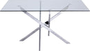 Xander Chrome Dining Table - Town Of Bargains Furniture - NY