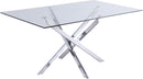 Xander Chrome Dining Table - Town Of Bargains Furniture - NY