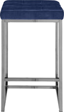 Nicola Navy Velvet Stool