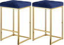 Nicola Navy Velvet Stool