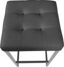 Nicola Grey Faux Leather Stool