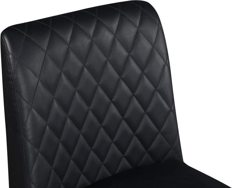 Bryce Black Faux Leather Stool - Town Of Bargains Furniture - NY