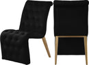 Curve Black Velvet Dining Chair - Town Of Bargains Furniture - NY