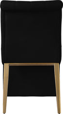 Curve Black Velvet Dining Chair - Town Of Bargains Furniture - NY