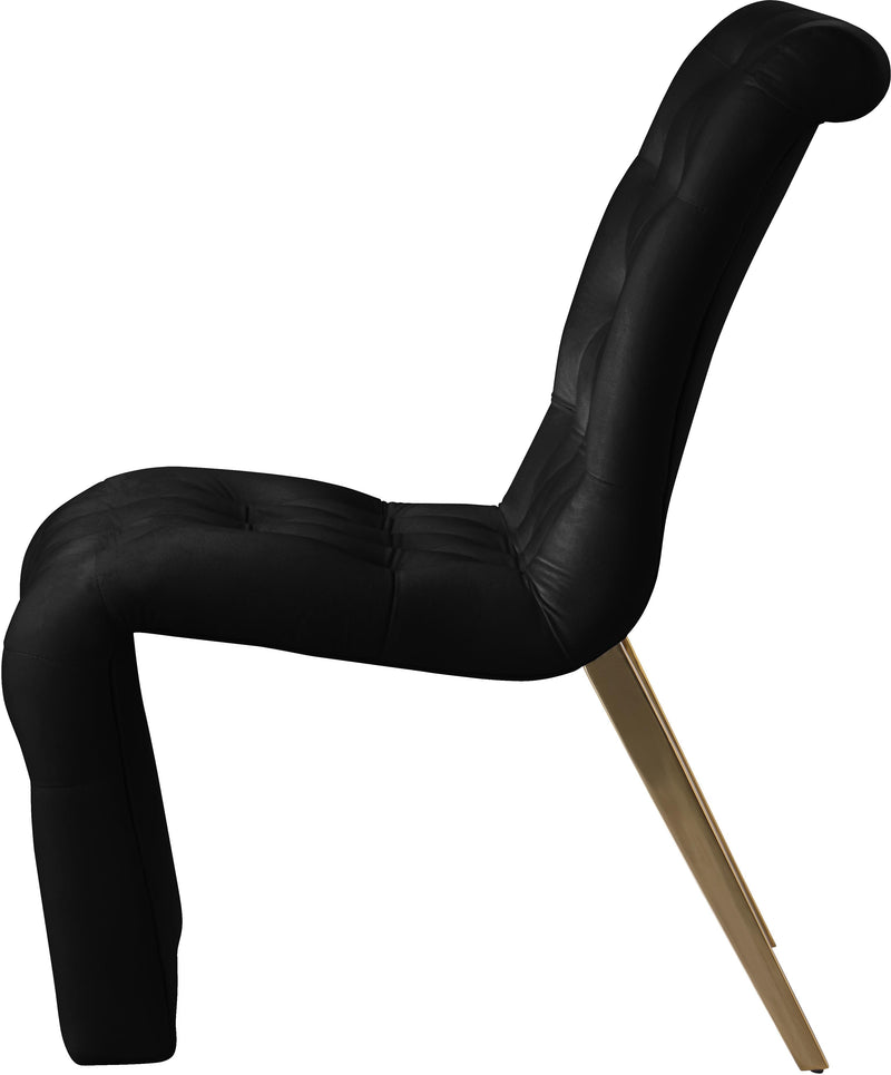 Curve Black Velvet Dining Chair