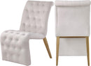 Curve Cream Velvet Dining Chair - Town Of Bargains Furniture - NY