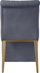 Curve Grey Velvet Dining Chair - Town Of Bargains Furniture - NY