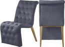 Curve Grey Velvet Dining Chair - Town Of Bargains Furniture - NY