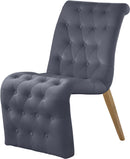Curve Grey Velvet Dining Chair - Town Of Bargains Furniture - NY