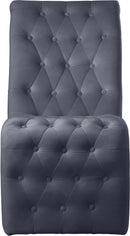 Curve Grey Velvet Dining Chair - Town Of Bargains Furniture - NY