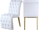 Curve White Faux Leather Dining Chair - Town Of Bargains Furniture - NY