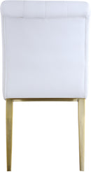 Curve White Faux Leather Dining Chair - Town Of Bargains Furniture - NY