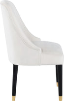 Omni Cream Velvet Dining Chair - Town Of Bargains Furniture - NY