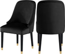 Omni Black Velvet Dining Chair - Town Of Bargains Furniture - NY