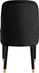 Omni Black Velvet Dining Chair - Town Of Bargains Furniture - NY