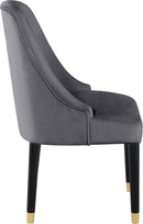 Omni Grey Velvet Dining Chair - Town Of Bargains Furniture - NY
